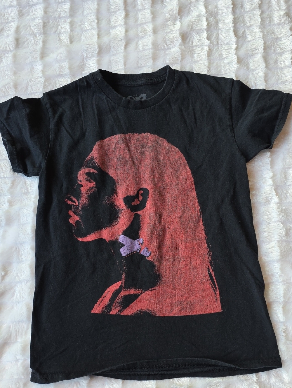 Black Short-Sleeve Vampire Portrait Graphic Tee
